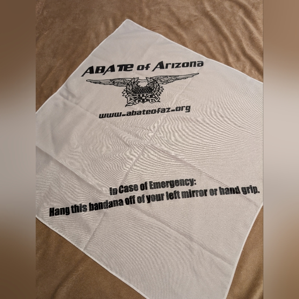 ABATE of Arizona White Bandana